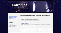 Desktop Screenshot of entropie.cz